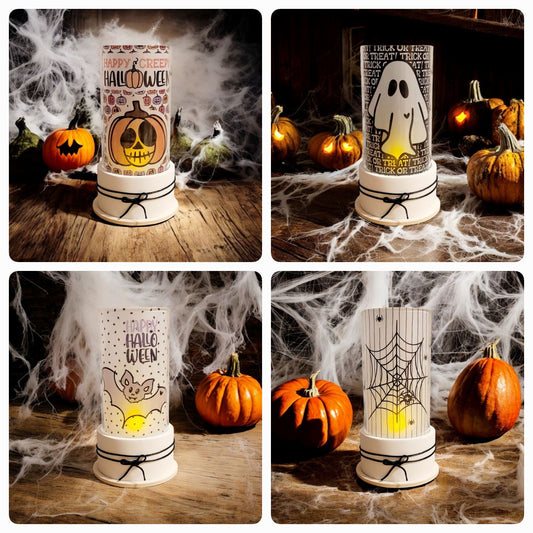 Windlichtgläser Halloween - 4 Varianten