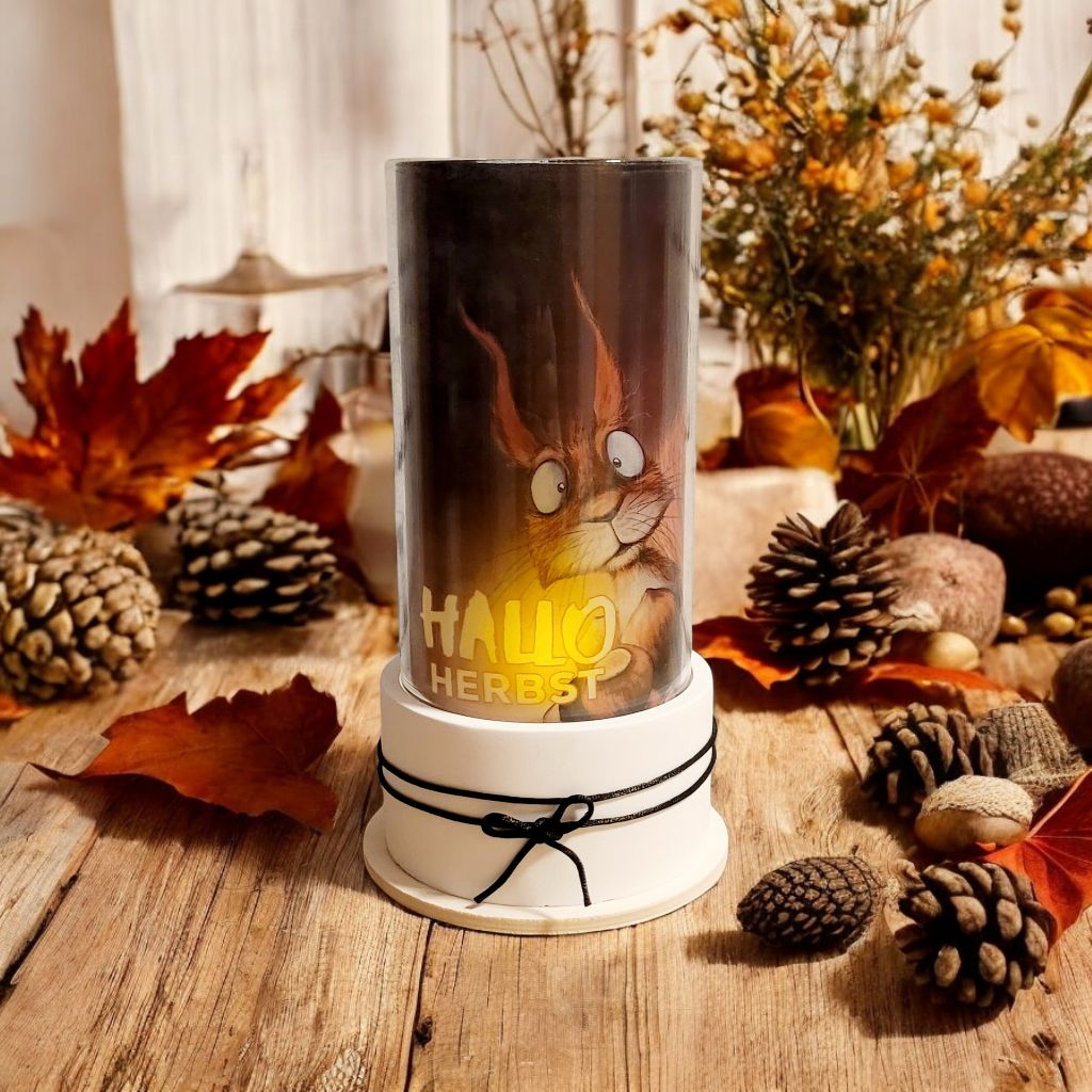 Windlichtgläser Eichhörnchen - 2 Varianten