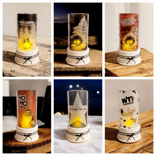 Windlichtgläser XMAS - 6 Varianten