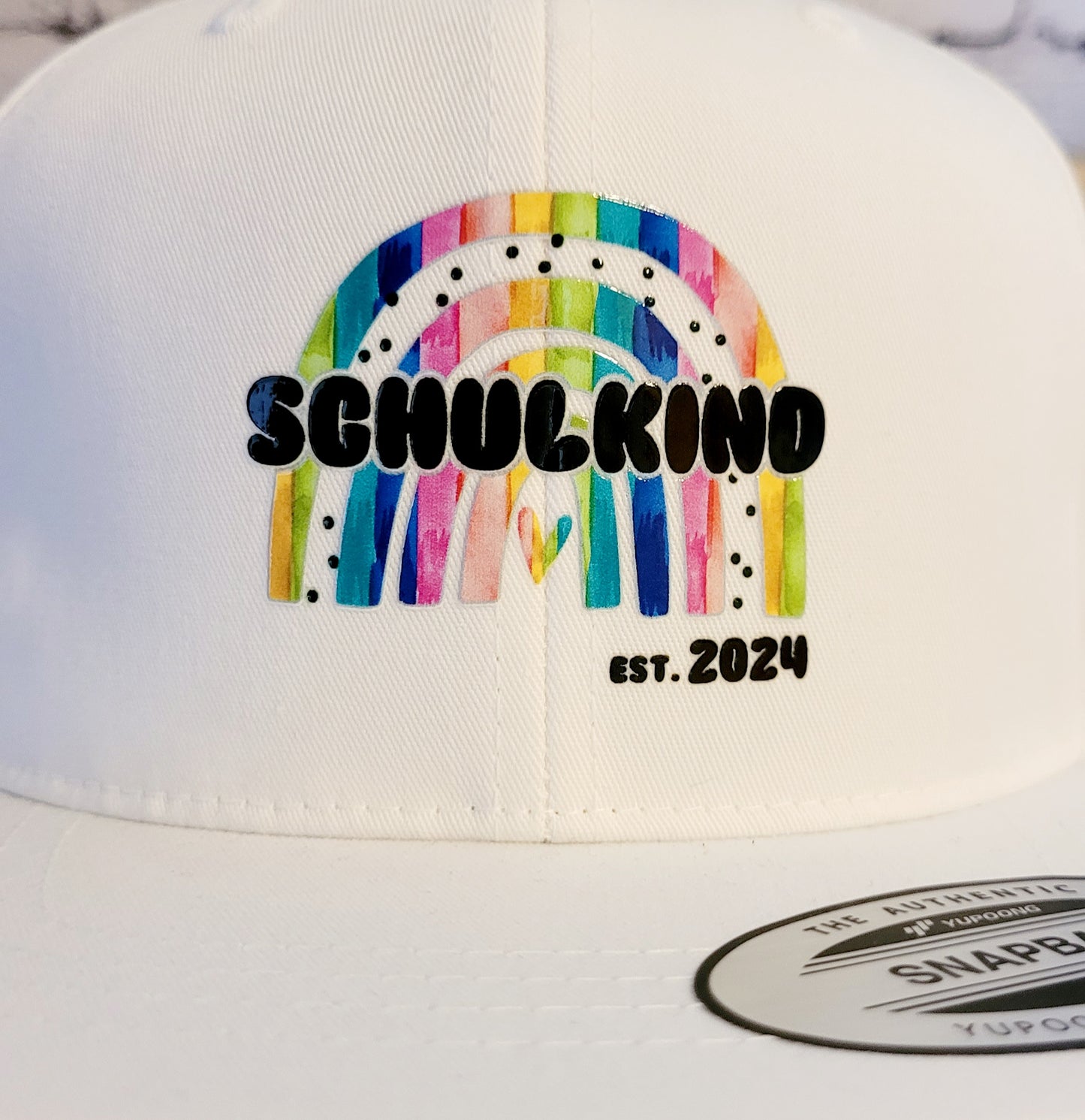 Cappy 6-Panel Snapback - Schulkind Rainbow