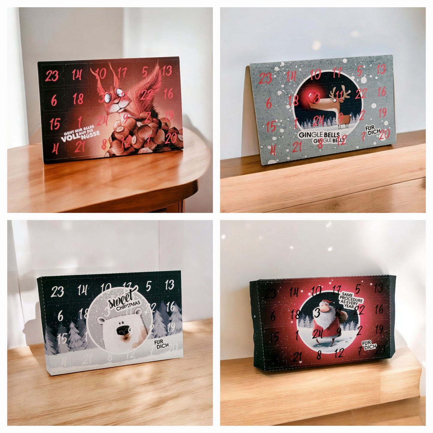 Adventskalender zum befüllen - 4 Designs