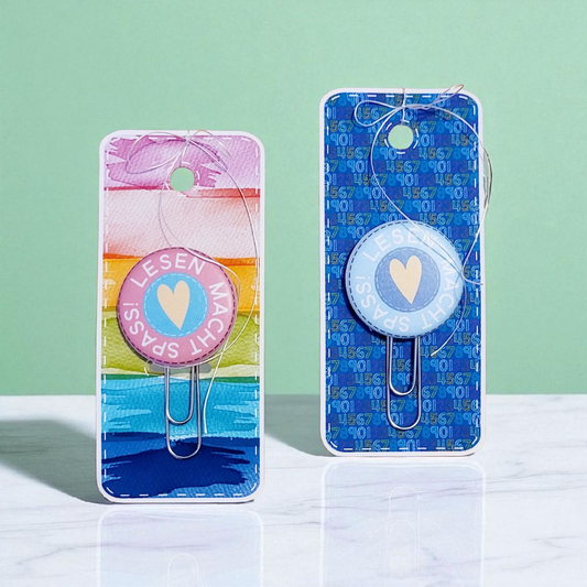 Schulkind Button-Lesezeichen Klammer