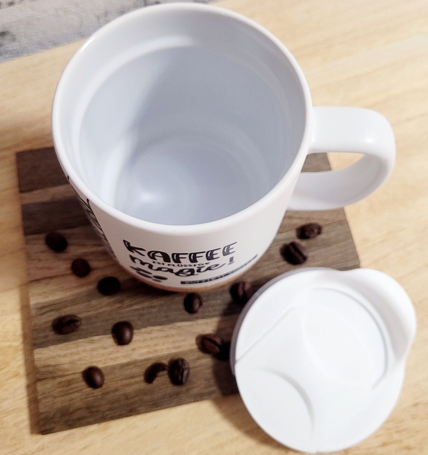 Keramiktasse mit Korkboden - Coffee Vibes