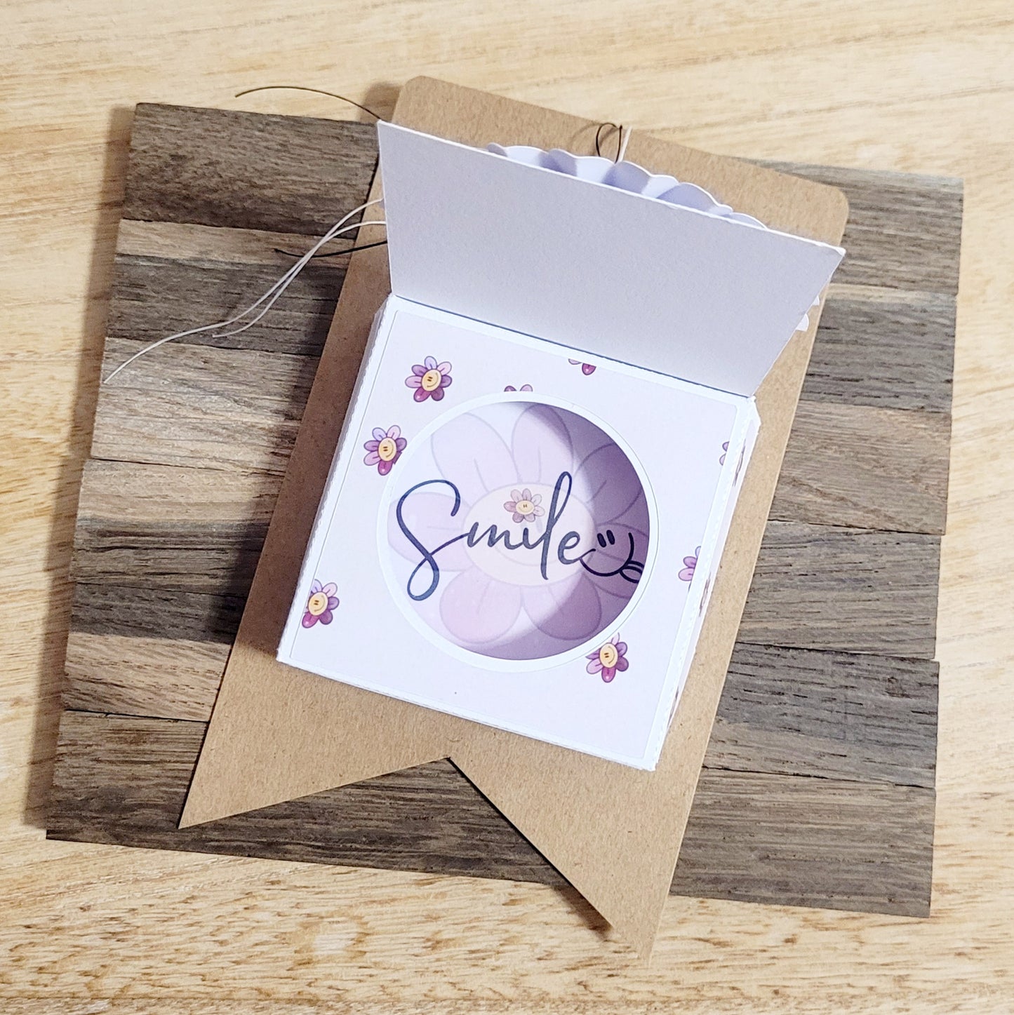 Button Spiegel *Smile* mit Geschenkbox
