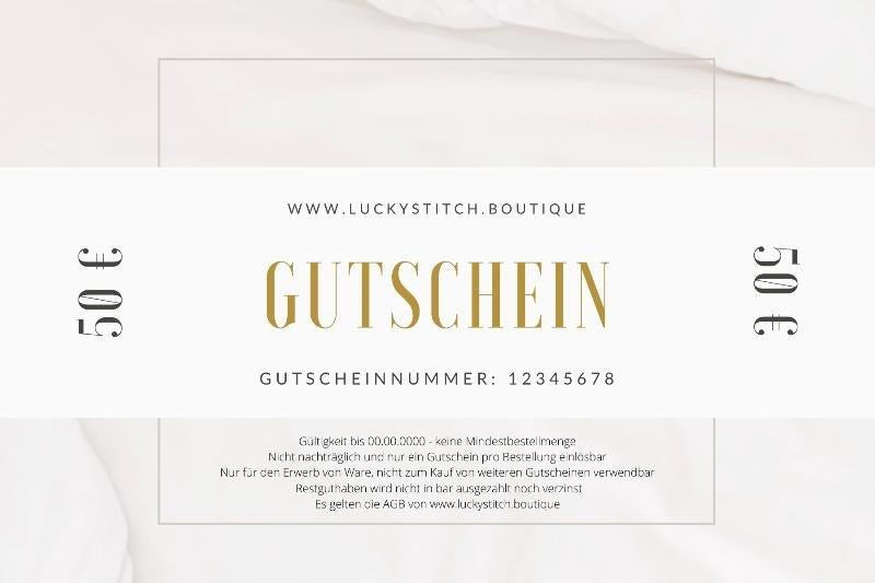 Wertgutschein - 25 EUR - 50 EUR - 100 EUR