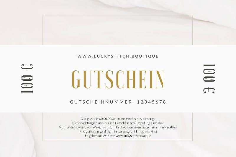 Wertgutschein - 25 EUR - 50 EUR - 100 EUR