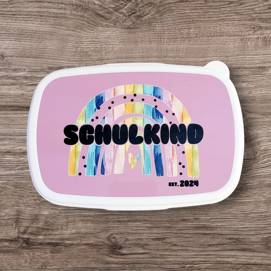 Schulkind Brotdose - Design Rainbow