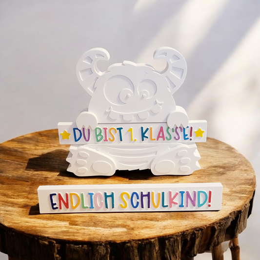 Schulkind Monster - Dekoelement