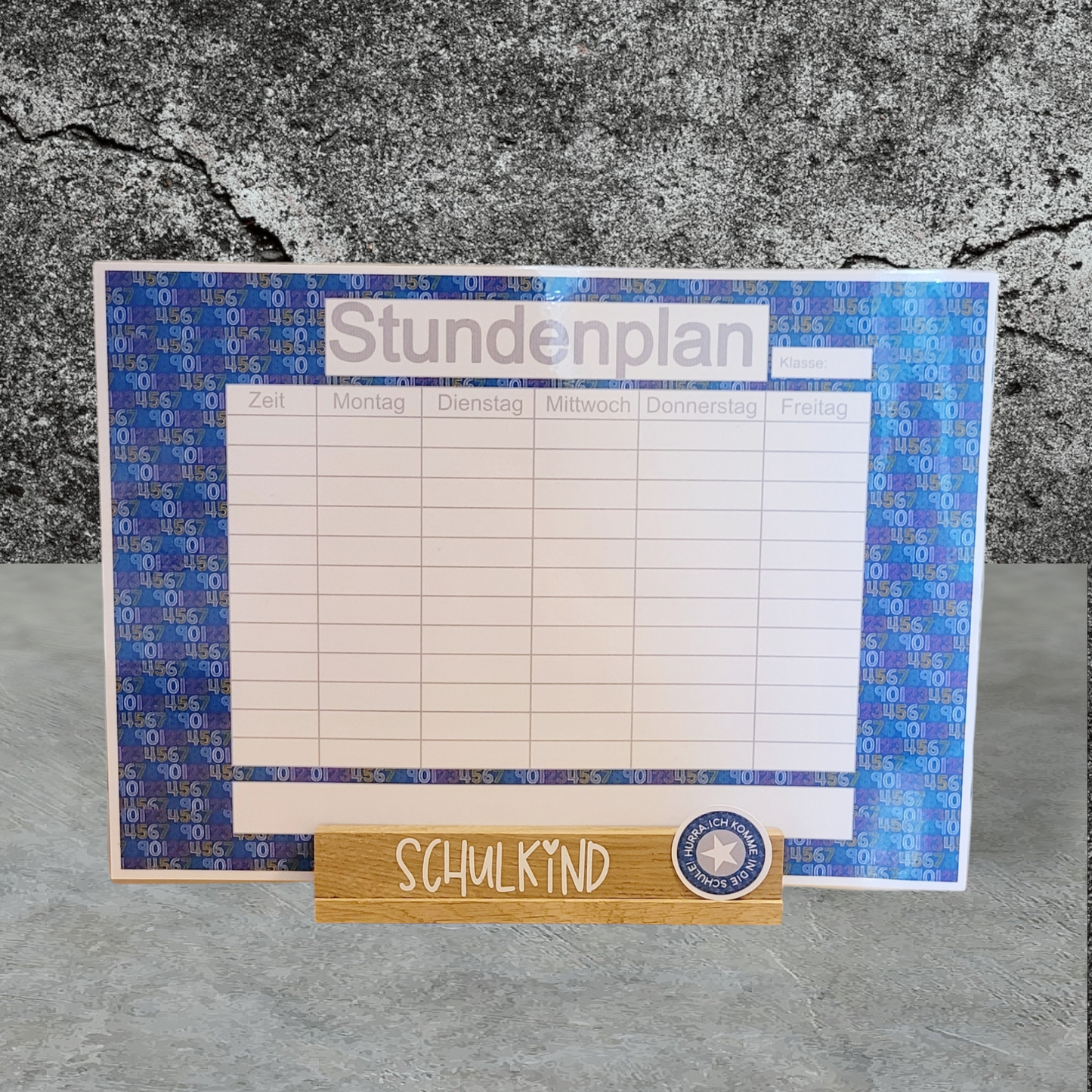 Stundenplan mit Aufsteller - Design Star