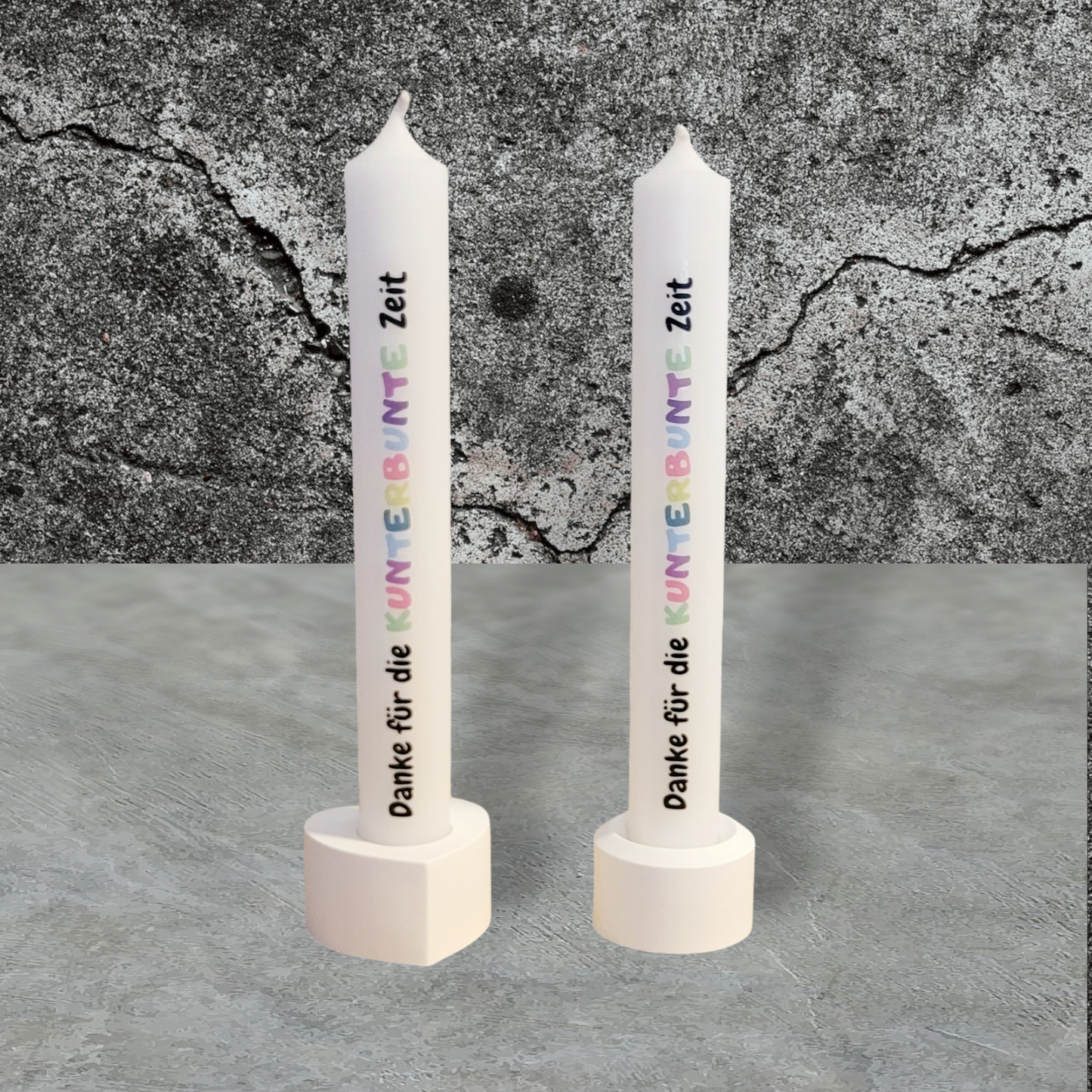 Kerzen Set Kunterbunt - Kindergartenabschied