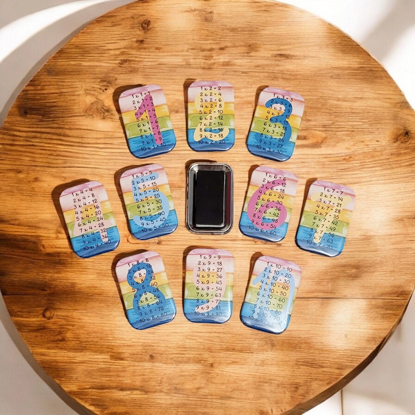 1x1 Button Magnete mit Magnet/Kreide Tafel + Stundenplan