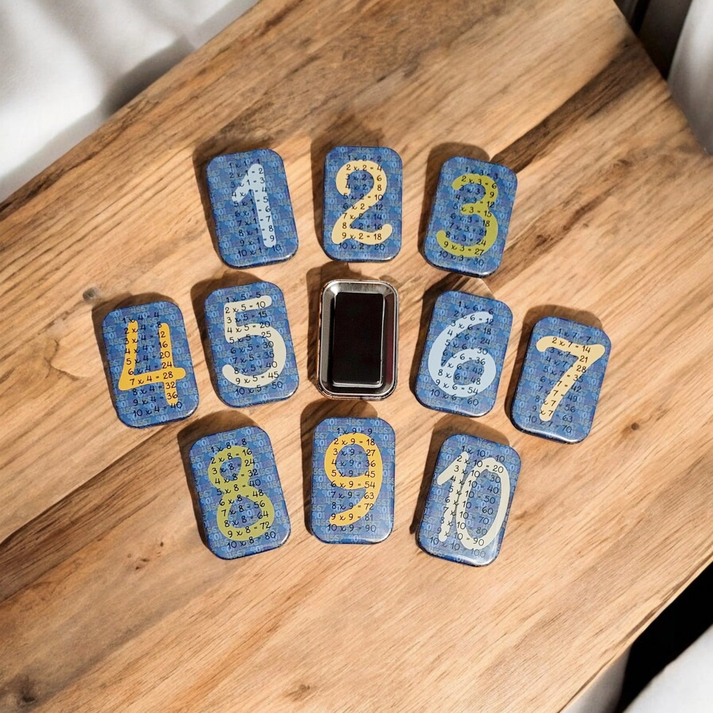 1x1 Button Magnete mit Magnet/Kreide Tafel + Stundenplan