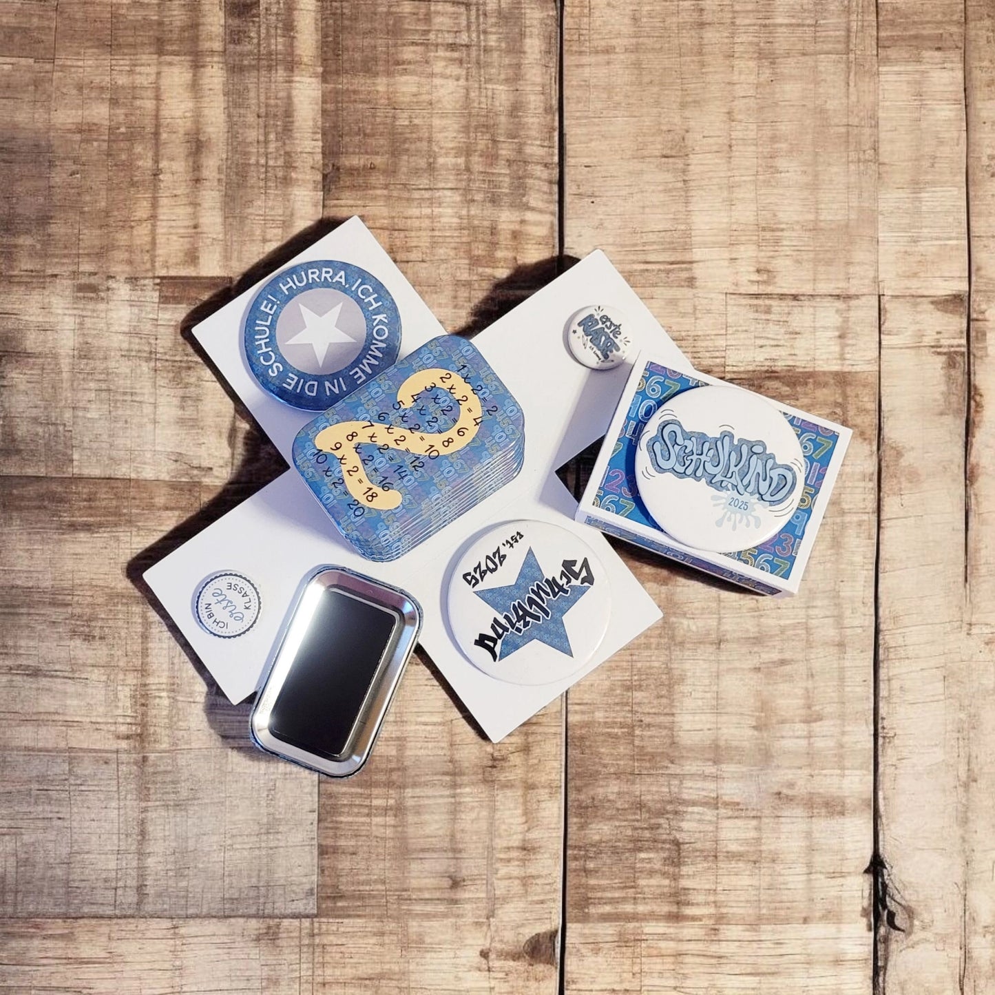 1x1 Button Magnete mit Explosionsbox