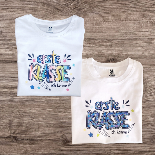 Schulkind Shirt - Erste Klasse ich komme