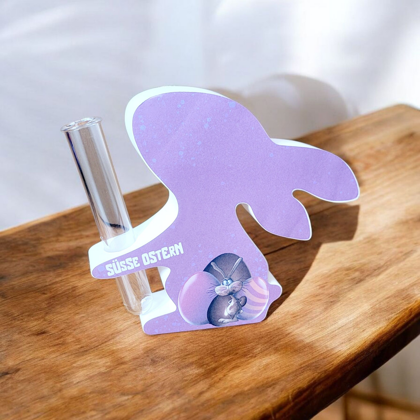 Hase mit Reagenzglas