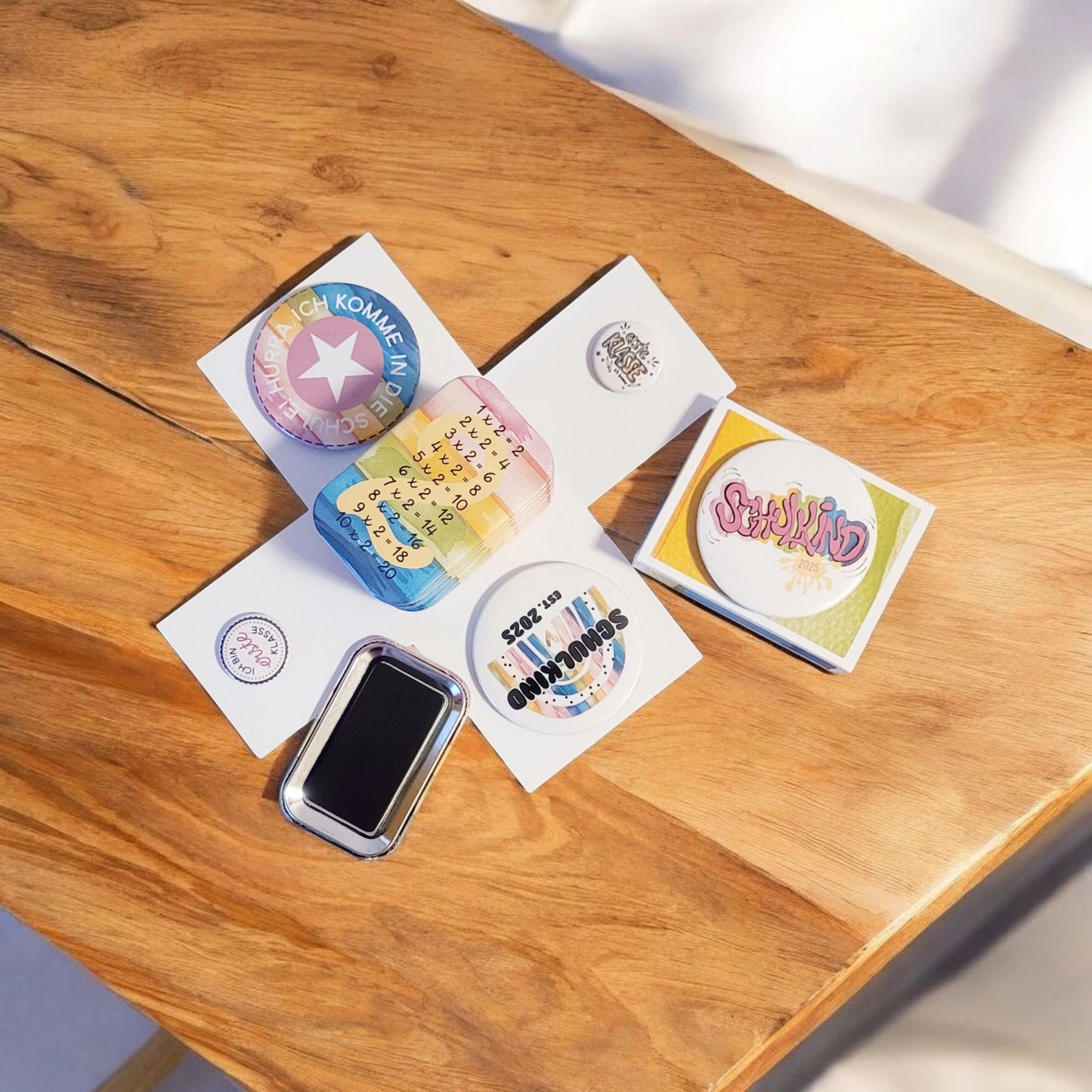 1x1 Button Magnete mit Explosionsbox