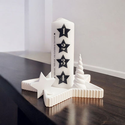 Advent Stumpenkerze im Set