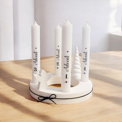 Adventskranz - Modell Rund mit Deko Set