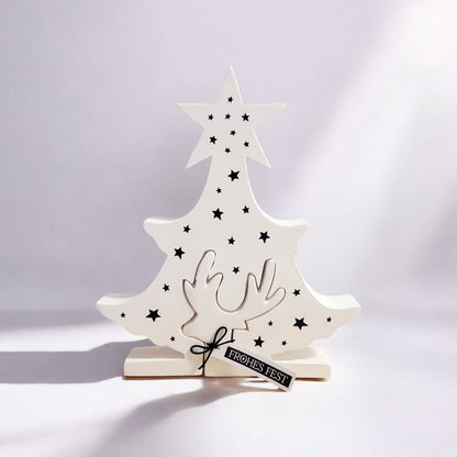 Dekoelement Hirsch mit XXL Tanne