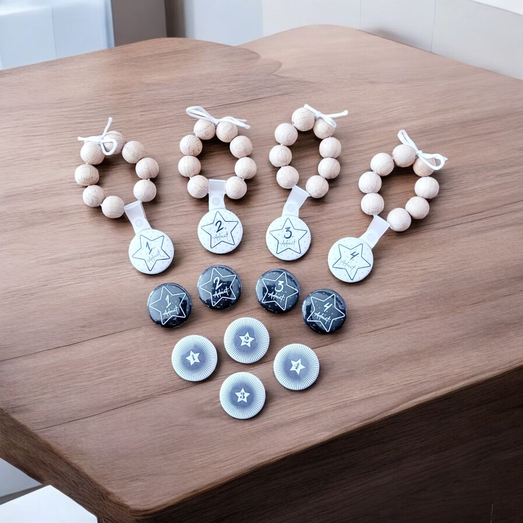 Adventskranz - Modell Zahlen mit Standfuß