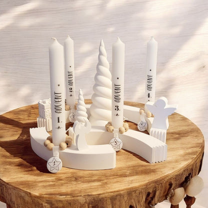 Adventskranz - Modell Steck Elemente mit optionalem Deko-Set