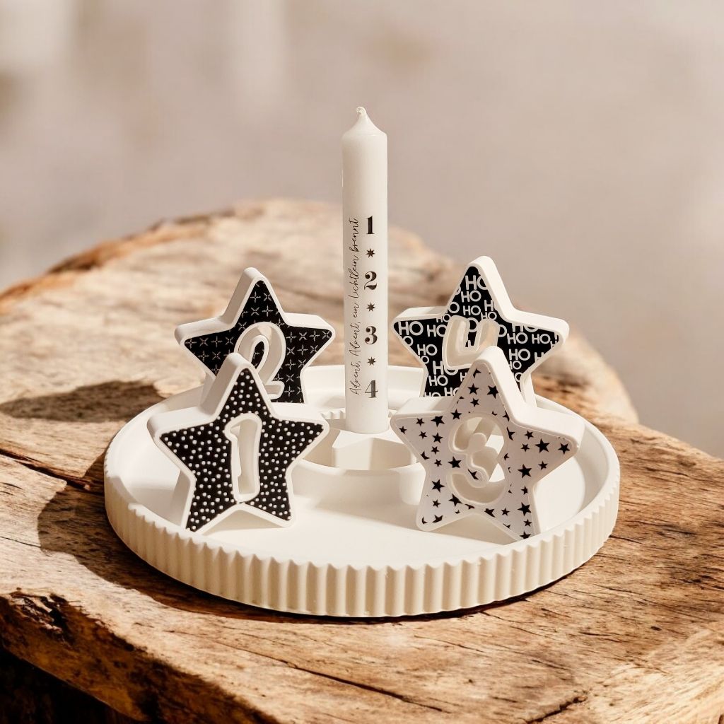 Adventskranz - Modell Sterne mit und ohne Dekor Paper Front
