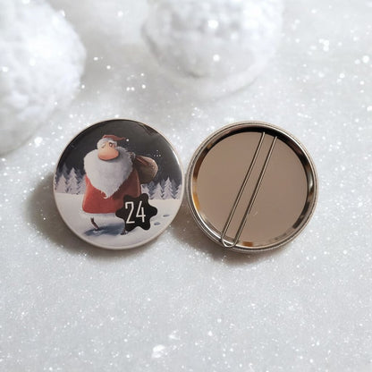 Adventskalender und Zahlen Button 1-24