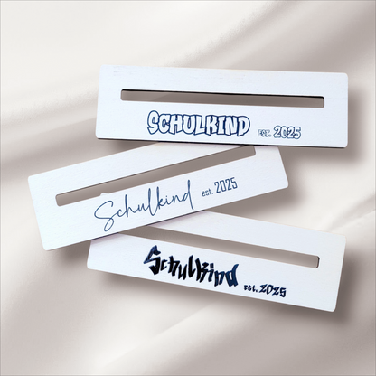 Lesehilfe aus Holz - Schulkind