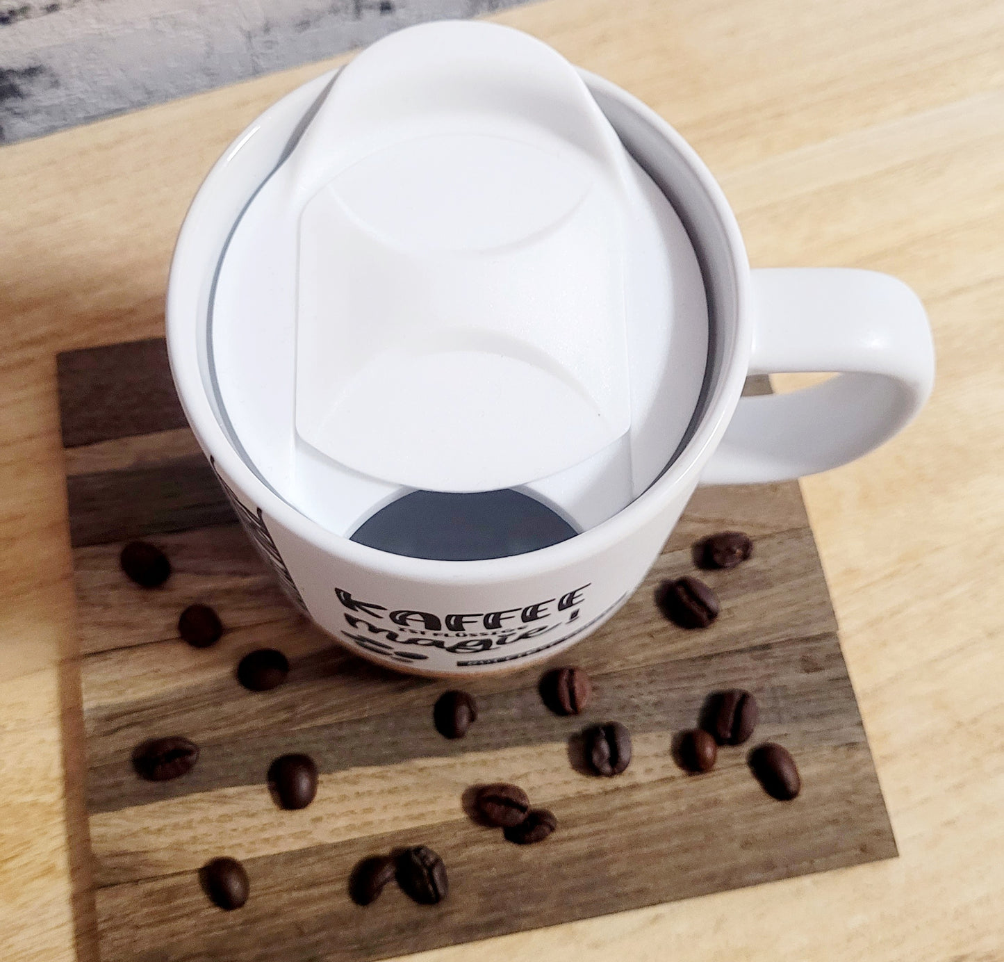 Keramiktasse mit Korkboden - Coffee Vibes