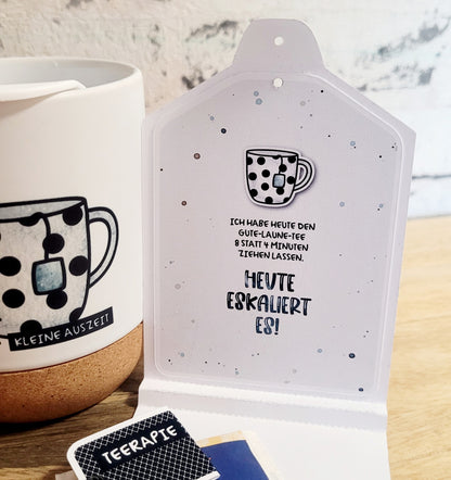 Keramiktasse mit Korkboden - Glühweinzeit