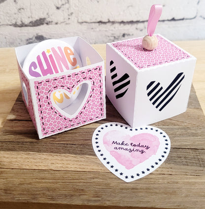 Button Spiegel in raffinierter Geschenkbox