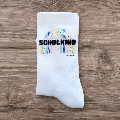 Schulkind Socken - Star/Rainbow
