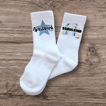 Schulkind Socken - Star/Rainbow