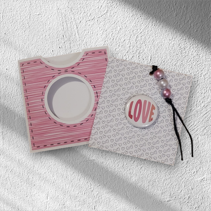 Statement Wechselbutton für Lederarmband und Halskette, mit Geschenkverpackung - Part 1