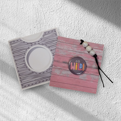 Statement Wechselbutton für Lederarmband und Halskette, mit Geschenkverpackung - Part 1