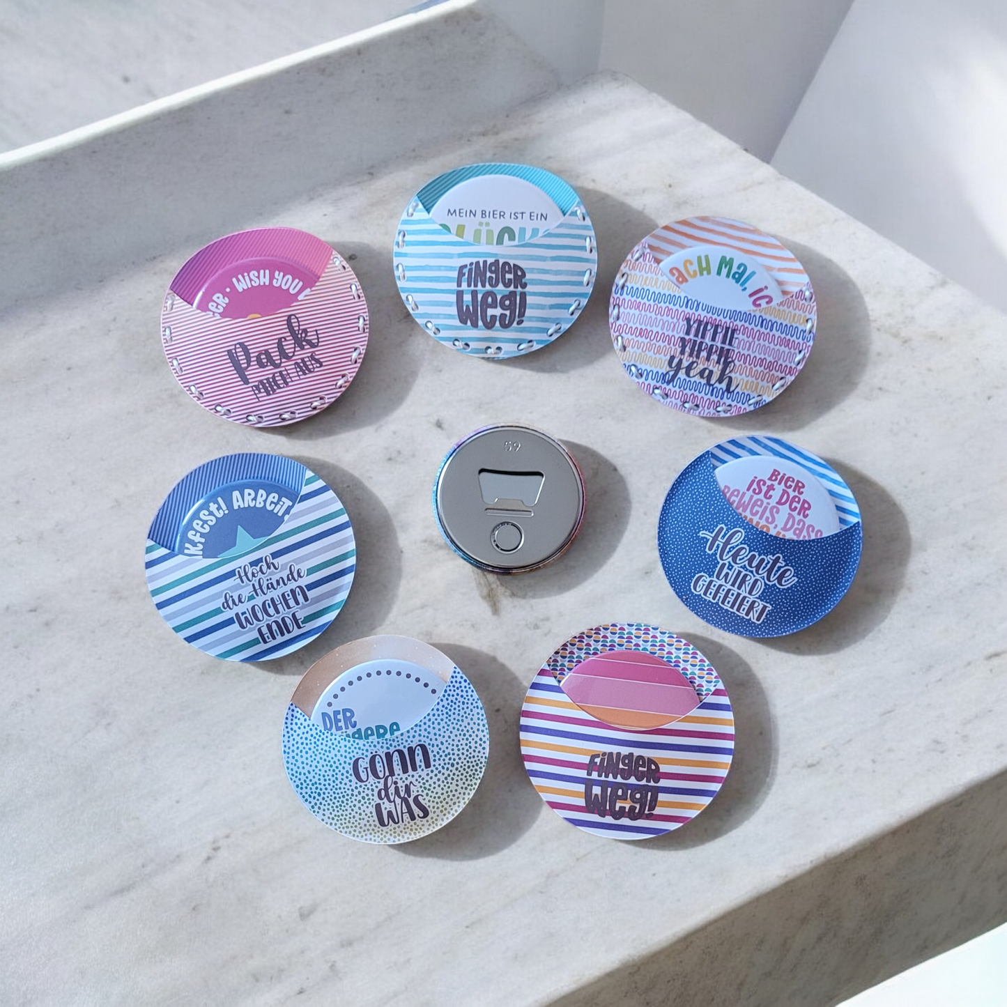 Statement Button Flaschenöffner Magnet