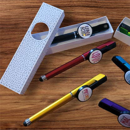 Statement Button 3-in 1 Gelstift / TouchPen / Handyhalter