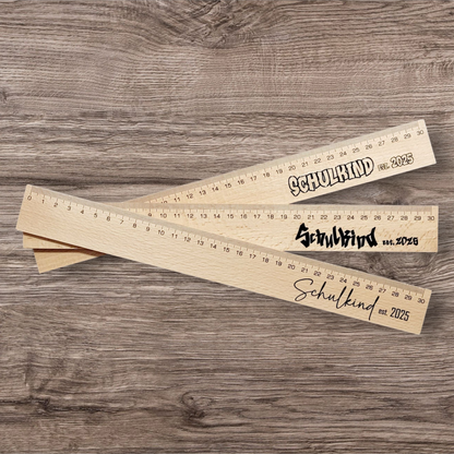 Holzlineal 30cm - Schulkind
