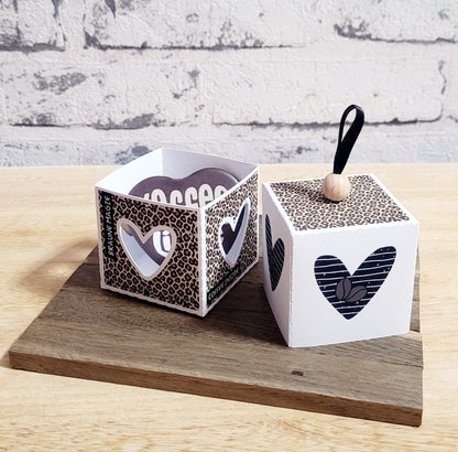 Herz-Button Magnet in raffinierter Geschenkbox