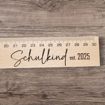 Holzlineal 30cm - Schulkind